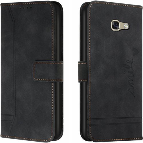 Coque Pour Galaxy A3 2017 / Galaxy A320, Etui Cuir Avec Magnetique, Flip Pochette Housse Pour Galaxy A3 2017 / A320 Protection, Noir