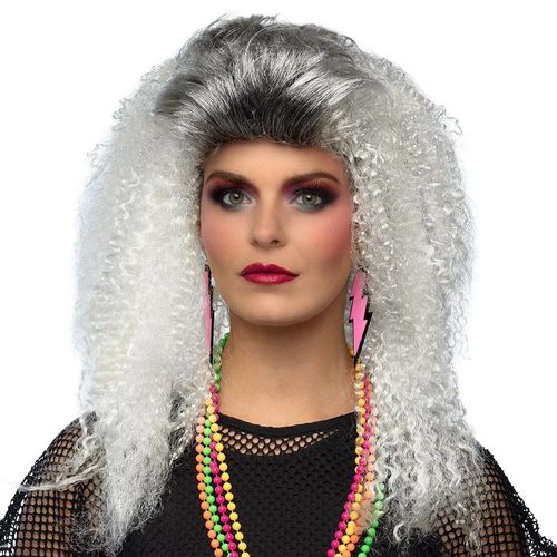 Perruque Diva Années 80 Boucles Gaufrées Femme