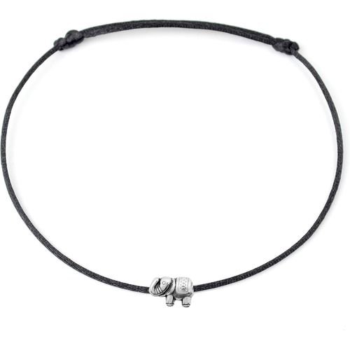 Kal-® Bracelet De Cheville Éléphant Argenté - Taille Réglable Avec Pendentif Éléphant En Argent - Bracelet De Pied Fabriqué À La Main - Avec Emballage Cadeau