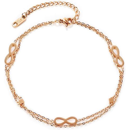 Kal-Bracelet Cheville Femme Argent Charme Ajustable Chaine De Cheville Rose Gold Layered Cheville Bracelets Accessoires De Plage Boho Bijoux Pied Pour Filles