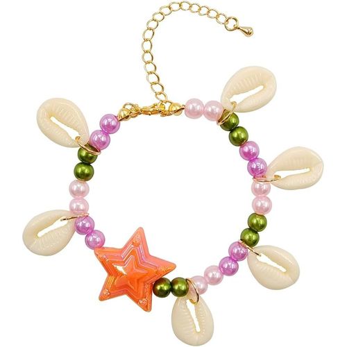 Kal-- Bracelet De Cheville Coquillage Pour Femme, Bijou Coquillage, Bracelet Coquillage Naturel Pour Bébé, Réglable