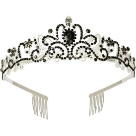 Kal-Diadème De Mariage En Strass Avec Peigne Pour Mariée, Mariage, Princesse, Reine, Couronne, Fête D'anniversaire, Couronne Argentée, Filles Et Femmes, Carnaval, Fête, Vacances, Célébration Pour Adu