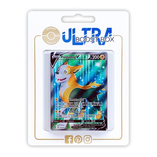 Fulgudog V 181 192 Full Art - Ultraboost X Epée Et Bouclier 2 Clash Des Rebelles - Coffret De 10 Cartes Pokémon Françaises