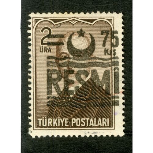 Timbre Oblitéré Turkiye Postalari, 2 Lira, 25 Krs