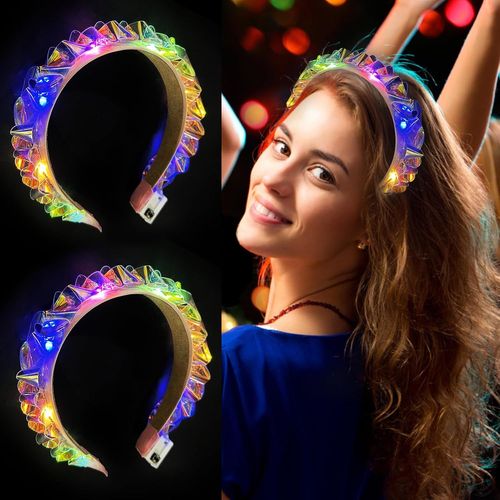 Kal-Lot De 2 Bandeaux Lumineux À Led Tressés - Pour Femme Et Fille