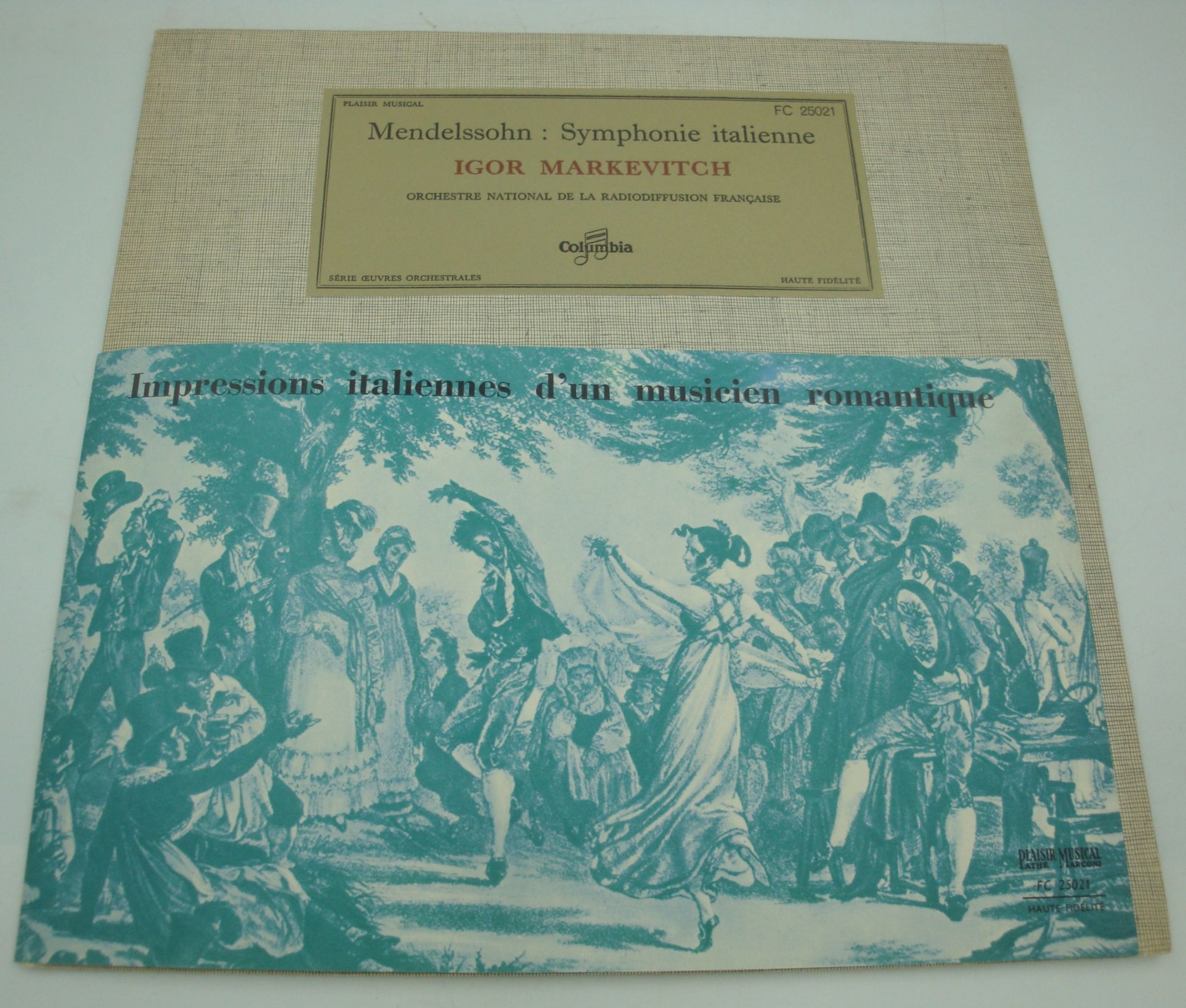 Markevitch/Radiodiffusion Fran Aise - Symphonie Italienne - Mendelssohn Lp25cm 1958 Columbia