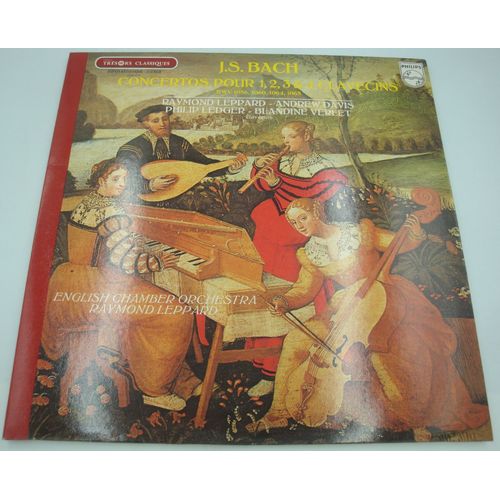 Raymond Leppard/Davis/Ledger/Verlet - Concertos Pr 1,2,3,4 Clavecins - Bach Lp 1978 Philips