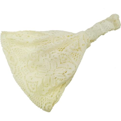 Kal-Bandeau Large Élastique En Dentelle Pour Femme, Style Vintage, Pour Femme, Fille, Port Quotidien, Fête, Anniversaire, Beige