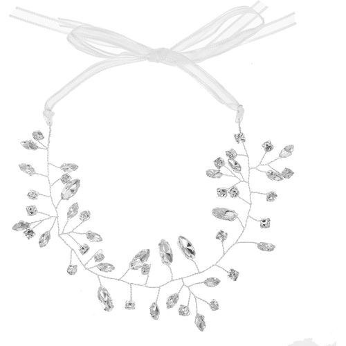 Kal-Bandeau De Communion Pour Fille - Couronne De Fleurs - Bijou De Cheveux Pour Femme - Bandeau Avec Perles Blanches - Couronne De Fleurs Avec Ruban - Pour Mariée, Demoiselle D'honneur, Photographie