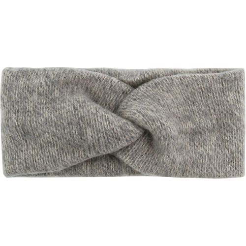 Kal-Bandeau En Maille Fine Pour Femmes, Couleur Gris Clair, Avec Noeud Torsadé, Confortable Et Élastique, Idéal Pour L'hiver, Taille Unique Adaptée À Tous Tours De Tête De 49 À 59 Cm