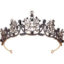 Kal-Diadème D'anniversaire Pour Fille Avec Strass En Cristal Pour Princesse Reine Couronnement Décorations De Fête D'anniversaire Peigne Couronne Fille Et Femme Carnaval Fête Vacances Célébration Pou