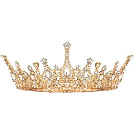 Kal-Diadème D'anniversaire Pour Fille Avec Strass En Cristal Pour Princesse Reine Couronnement Décorations De Fête D'anniversaire Peigne Couronne Fille Et Femme Carnaval Fête Vacances Célébration Pou