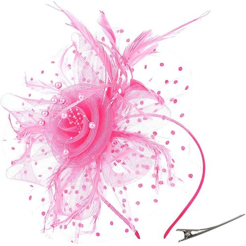 Kal-Chapeau Fascinator Femme, Chapeau Mariage, Chapeau Mariage Femme, Chapeau Bibi Mariage, Avec Pince, Pour Le Mascarade De Cocktail