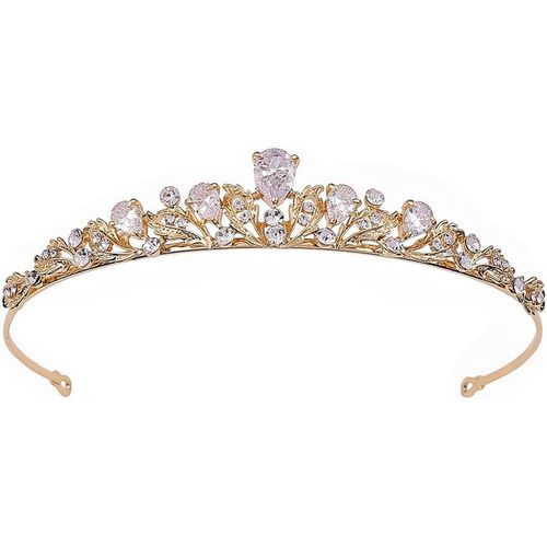Kal-Couronne De Princesse Couronne De Mariage Tiare Mariage Femme Diadème De Princesse En Stras Mariage Diadème Couronne Tiara Cristal Couronne Pour Mariage, Demoiselle D'honneur, Bal De Finissants(O