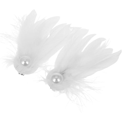 Kal-Serre-Tête De Cygne Blanc - Barrette À Cheveux - Avec Perles - Ange - Costume De Cosplay - Pour Femmes Et Filles