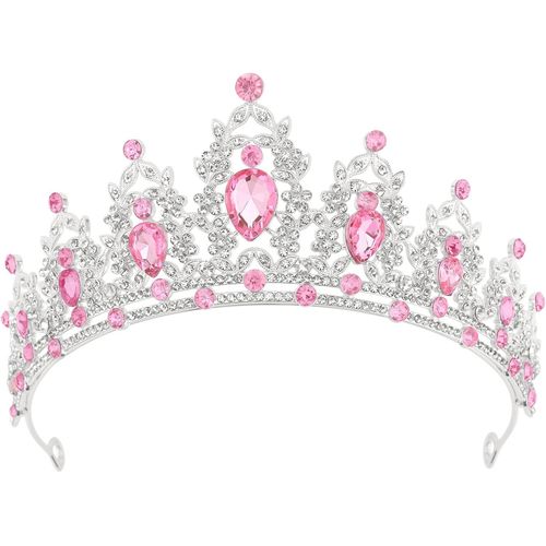 Kal-Couronne D'anniversaire Pour Femmes Tiare De Cristal Pour Filles Accessoires De Cheveux Tiare De Mariage Couronne De Princesse Pailletée Serre-Tête De Fête Diadèmes Pour Femme