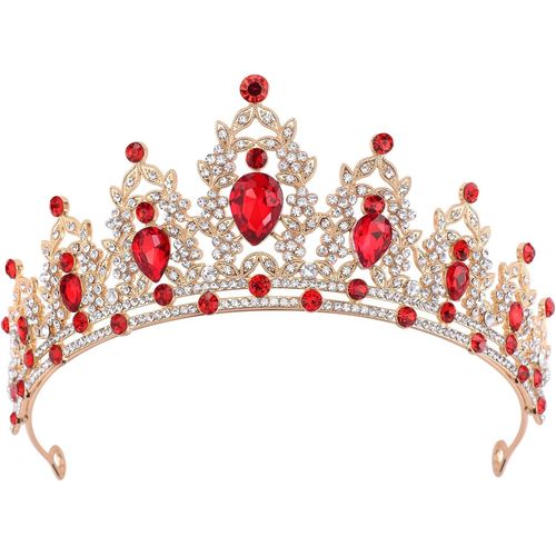 Kal-Couronne D'anniversaire Pour Femmes Tiare De Cristal Pour Filles Accessoires De Cheveux Tiare De Mariage Couronne De Princesse Pailletée Serre-Tête De Fête Diadèmes Pour Femme