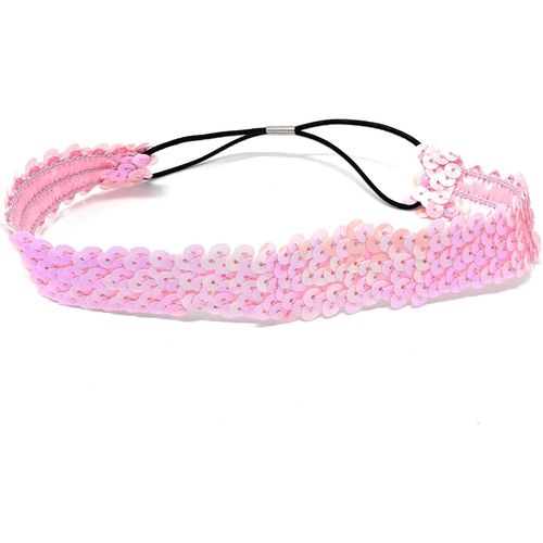Kal-Bandeau De Déguisement En Polyester À Paillettes Pour Femme Rose 38 X 3 Cm