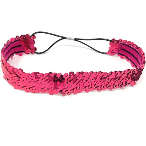 Kal-Bandeau De Déguisement En Polyester À Paillettes Pour Femme Rose Foncé 38 X 3 Cm