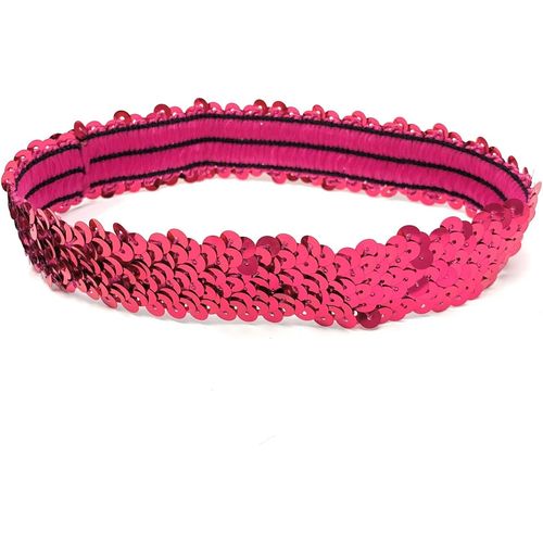 Kal-Bandeau De Déguisement En Polyester À Paillettes Pour Femme Rose Foncé 38 X 3 Cm