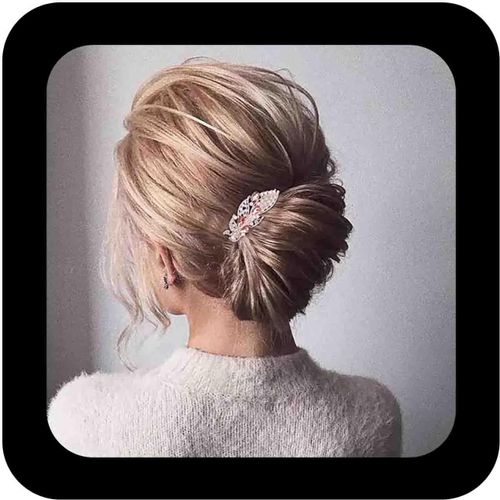 Kal-Cristal Peacock Hair Clip Barrette Or Strass Hair Barrette Clip Crystal Wedding Headpieces Cz Peacock Head Clip Headwear Bride Hair Accessories For Women And Girls