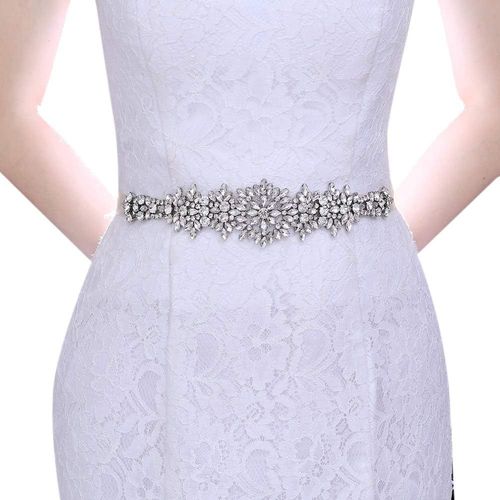 Kal-Ceinture De Mariage En Cristal Pour Femme - Ceinture De Mariée Avec Strass