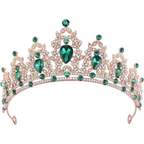 Kal-Couronne D'anniversaire Pour Femmes Tiare De Cristal Pour Filles Accessoires De Cheveux Tiare De Mariage Couronne De Princesse Pailletée Serre-Tête De Fête Diadèmes Pour Femme