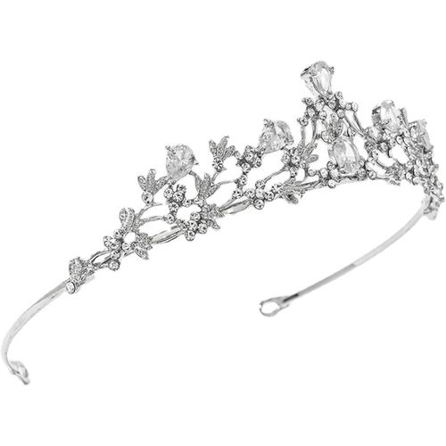 Kal-Cristal Diadème Enfant Couronne Diadème Mariage Tiare Pour Femme Et Fille Mariages Mariées Demoiselles D'honneur Coiffes Royales