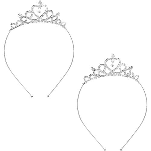 Kal-Lot De 2 Diadèmes Pour Femme Et Fille, Princesse En Forme De C?ur, Accessoires Pour La Tête, 11 X 3 Cm, Alliage, No., 11*3cm, Alliage,, Pas De Gemme