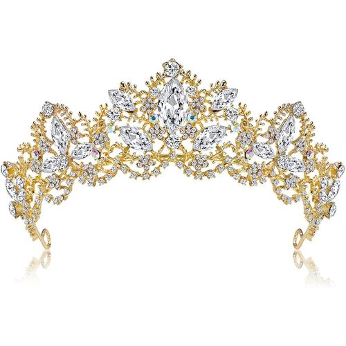 Kal-Tiare Mariage Femme Tiara Cristal Couronne Couronne De Mariage Diadème Cristal Diadème De Princesse Bridal Bandeau Couronne De Mariée Cristal Pour Mariage Princesse Parties