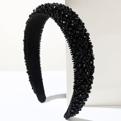Kal-Bandeau En Strass Pour Femme Et Fille - Fait À La Main - Cristal - Diamant - Brillant - Paillettes - Perles - Bijou De Cheveux