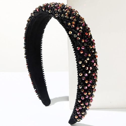 Kal-Bandeau En Strass Pour Femme Et Fille - Fait À La Main - Cristal - Diamant - Brillant - Paillettes - Perles - Bijou De Cheveux