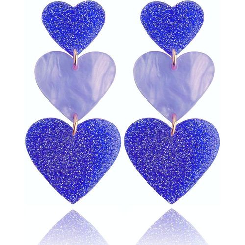 Kal-Boucles D'oreilles Pendantes En Forme De C?ur Pour Femme, Déclaration À La Mode, Cadeaux Pour Les Fans De Taylors, Boucles D'oreilles En Acrylique Légères Et Hypoallergéniques Pour Filles