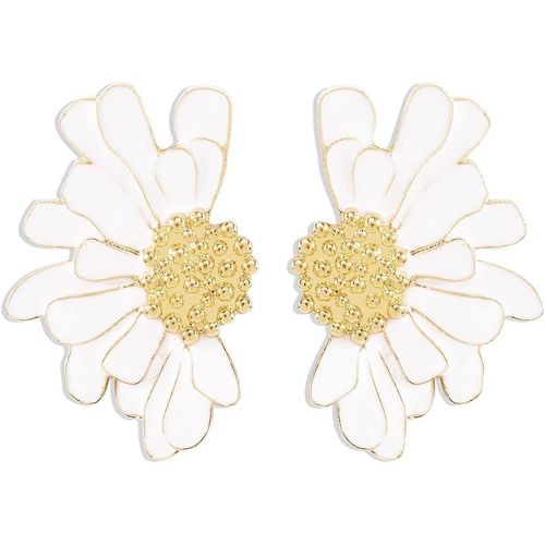 Kal-Boucles D'oreilles Femme Boucle D'oreille Fleur Exagérées Boucles D'oreilles Pendentif Pétales Boucles D'oreilles Hypoallergéniques Tendances Mode Bijoux Accessoires