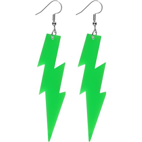 Kal-Boucles D'oreilles Néon Pour Femme - En Acrylique - En Forme De Gouttes Lumineuses - Colorées Des Années 80 - Vintage - Pour Halloween - Style Vintage - Accessoire De Costume De Fête - Pour Fille
