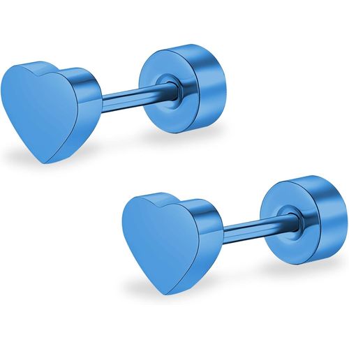 Kal-Boucles D'oreilles Plates En Titane Pour Femmes Boucles D'oreilles Hypoallergéniques En Cartilage Pour Oreilles Sensibles Boucles D'oreilles À Vis De 5mm