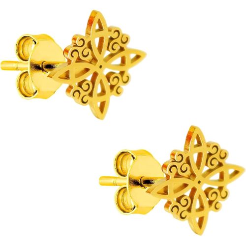 Kal-Boucles D'oreilles Noeud De Sorcière Pour Femme En Acier Inoxydable Amulettes Celtique Triskel