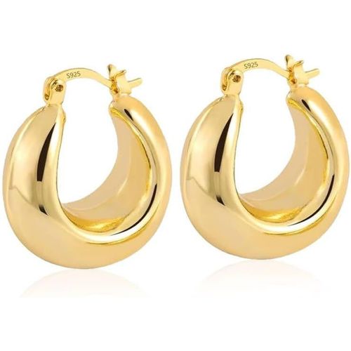 Kal-Dupes Boucles D'oreilles, Boucles D'oreilles Femme, Boucles D'oreilles Creoles Femme Hypoallergénique, Chunky Boucles D'oreilles Pour Femme Fille