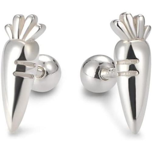 Kal-Boucles D'oreilles À Tige En Forme De Lapin Mignon En Argent Sterling 925 Avec Oxyde De Zirconium - Pour Femme Et Fille - 20 G