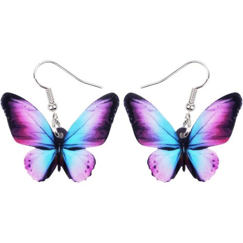 Kal-Boucles D'oreilles Papillon En Acrylique Pendants D'oreilles Printemps Été Bijoux Papillon Cadeaux Pour Femme Filles Charms