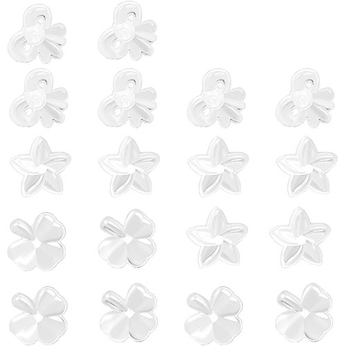 Kal-9 Paires De Boucles D'oreilles Transparentes En Plastique, Hypoallergéniques, Invisibles, D'école, Résine
