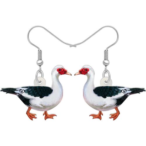 Kal-Boucles D'oreilles Canard En Acrylique Boucles D'oreilles Oiseaux Pélicans Pour Femme Fille Charms Cadeaux Canard Mandarin