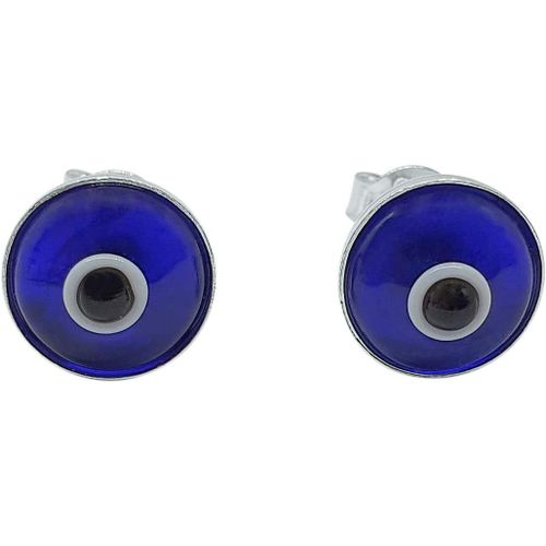 Kal-By Dalia Boucles D'oreilles Petit ?il Turc En Cristal Argent Sterling 925