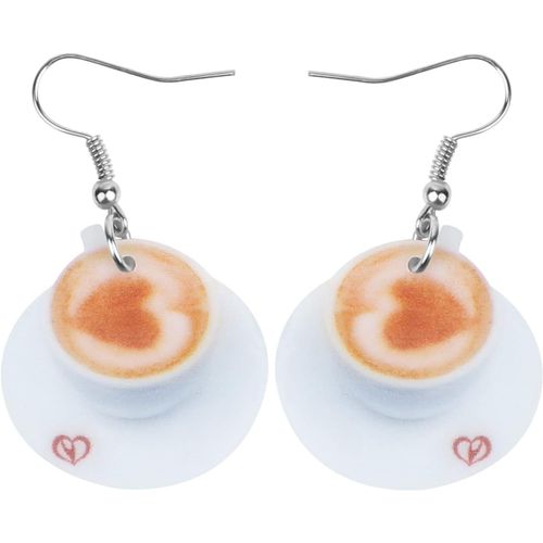 Kal-Boucles D'oreilles Pendantes En Acrylique Pour Femme Et Fille - Motif Tasse À Café - Tour Eiffel
