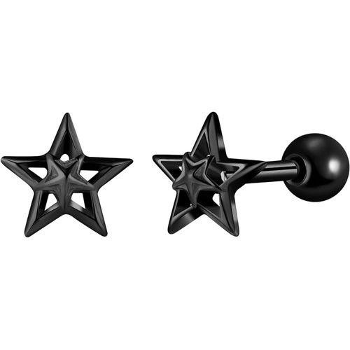 Kal-Hommes Boucles D'oreilles Étoile En Acier Inoxydable: Femmes Clous D'oreilles Etoile De Noël - Boucle D'oreille Cartilage Piercing - Bijoux Fantaisie Adolescent Décoration