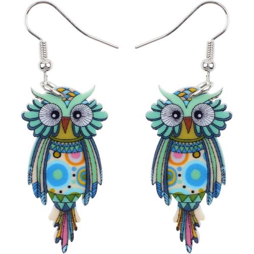 Kal-Jolies Boucles D'oreilles Pendantes En Forme De Hibou Pour Femmes Et Filles - Cadeau Amusant