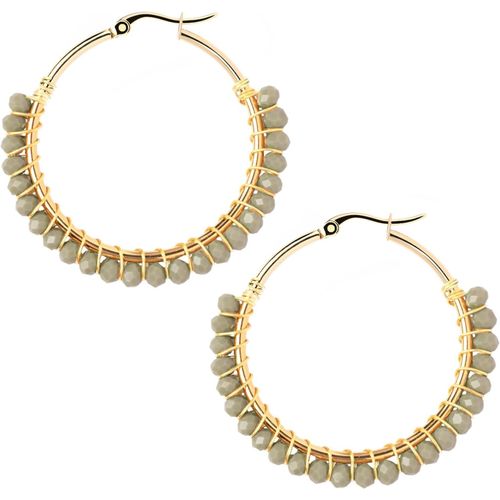 Kal-Boucles D'oreilles Créoles En Pierre Acier Inoxydable Femme-Petit Cerceau Tendance Bijoux Cadeaux Pour Femmes, Fille-Hypoallergénique Et Multicouleur