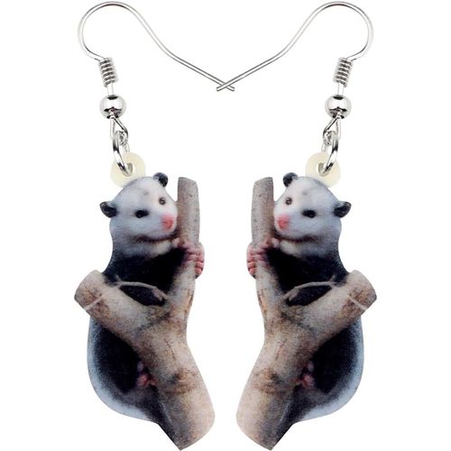 Kal-Boucles D'oreilles En Acrylique Amérique Latine Opossum Drôle D'opossum Dangle Bijoux Pour Femmes Filles Cadeaux Charms
