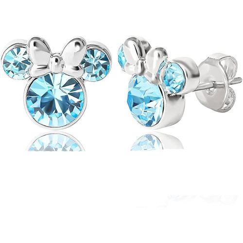Kal-Boucles D'oreilles En Argent Pour Femme ¿ Argent Sterling 925 Améthyste Rose Clair Zircone Cristal Mignon Souris Boucles D'oreilles À Tige Pour Femmes Et Filles