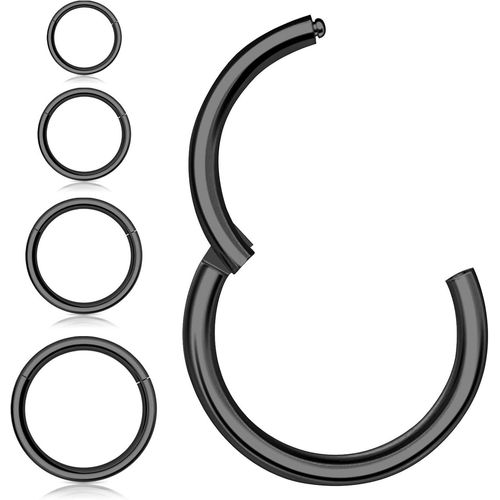Kal-4 Pièces Anneaux De Nez Boucles D'oreilles, Acier Chirurgical 316l Articulé Cliqueur Segment Septum Anneau Hélice Cartilage Nez Lèvres Anneaux Piercing Bijoux,Boucles D'oreilles 18g-16g Tour